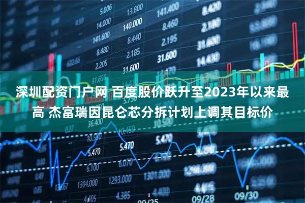 深圳配资门户网 百度股价跃升至2023年以来最高 杰富瑞因昆仑芯分拆计划上调其目标价